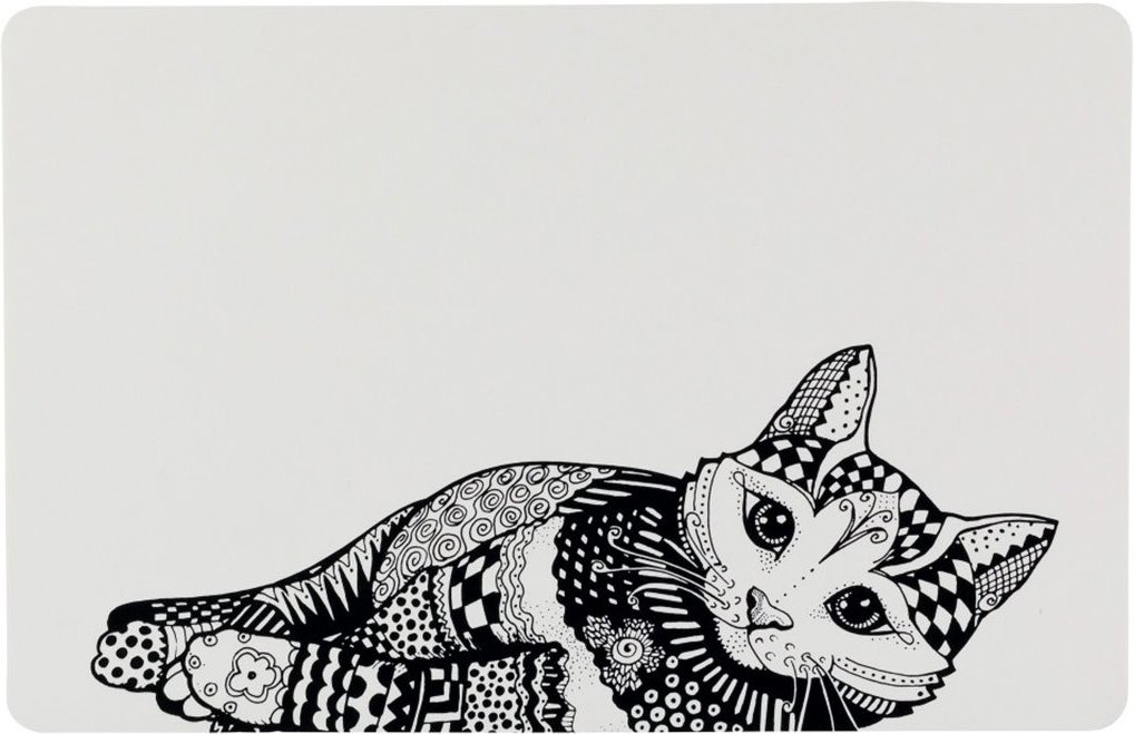 Trixie Napfunterlage Zentangle 44×28cm weiß/schwarz