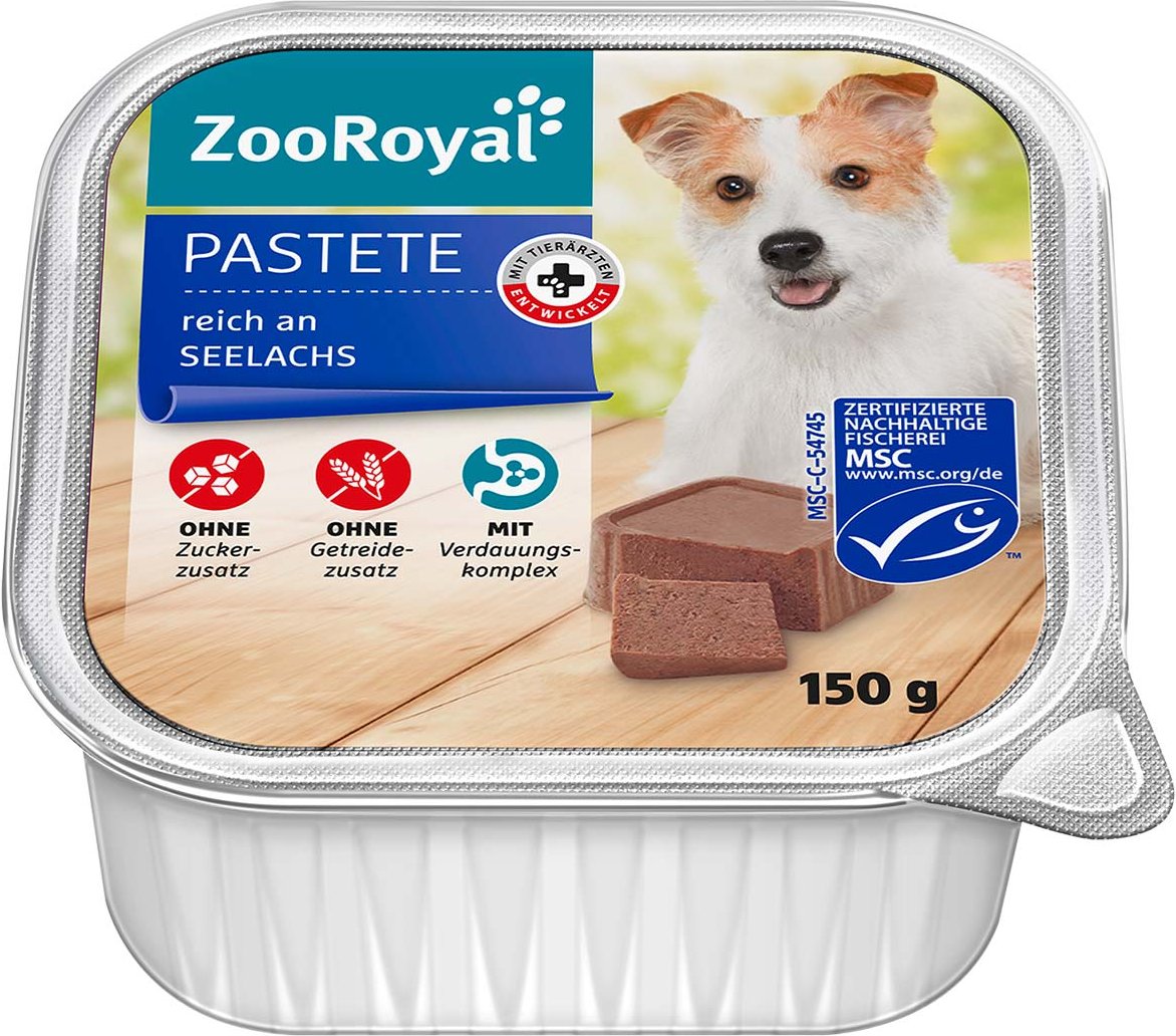 ZooRoyal Pastete reich an Seelachs 11x150g