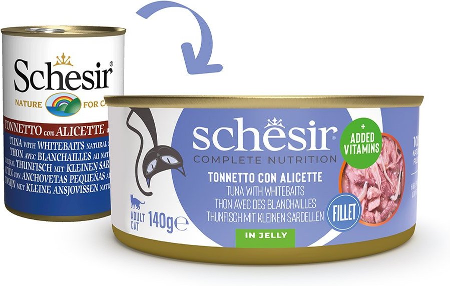 Schesir Cat Complete Thunfisch mit Sardellen in Jelly 8x140 g