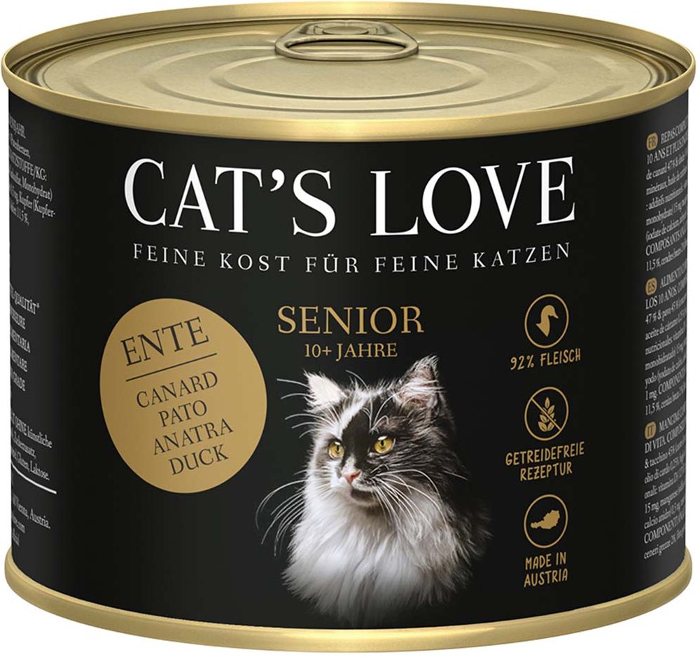 Cat's Love Nassfutter Senior Ente 6x200g
