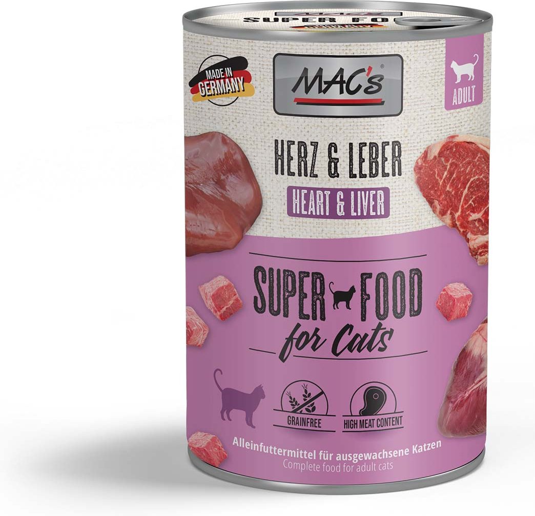 MAC's Cat Fleischmenü Herz und Leber 6x400g