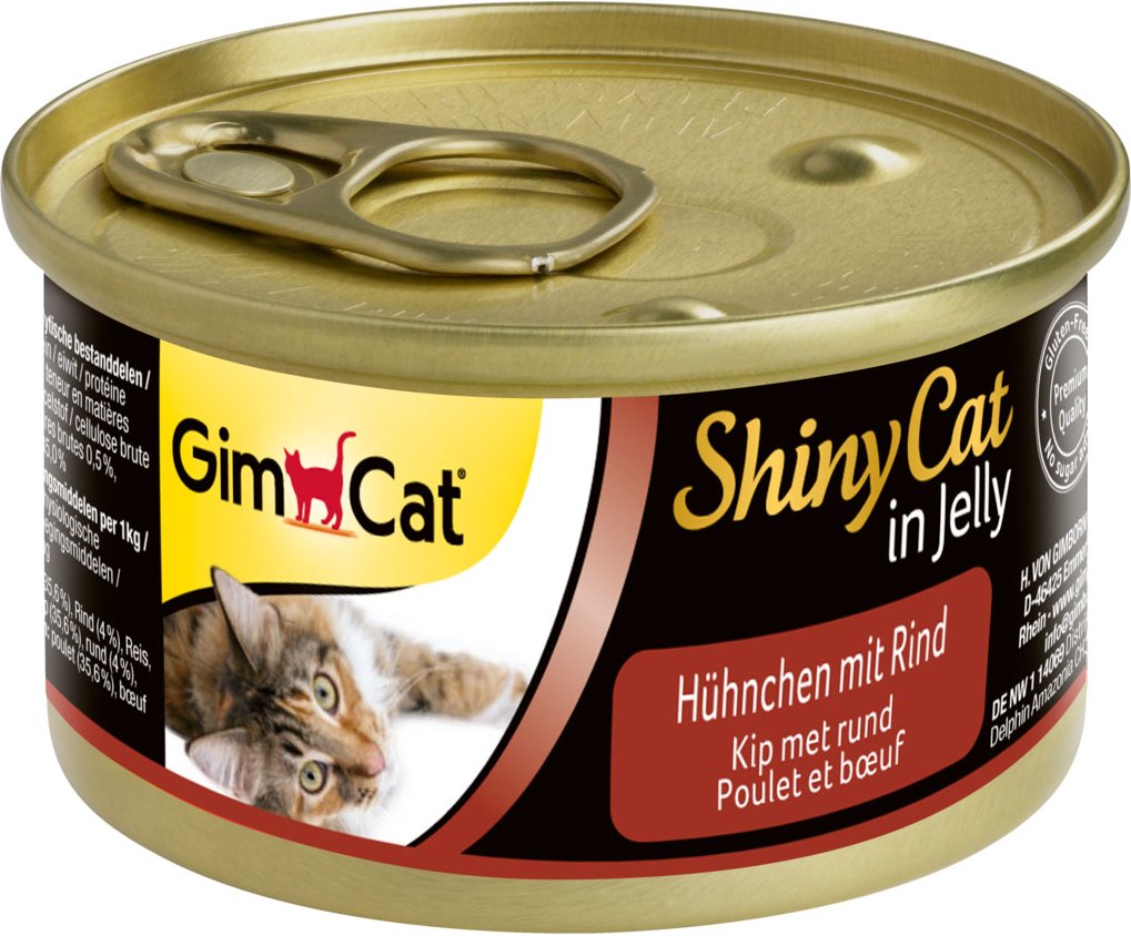GimCat ShinyCat Hühnchen & Rind 24x70g