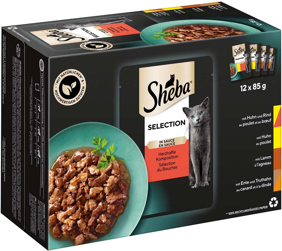 Sheba Selection in Sauce Herzhafte Komposition Multipack 12x85g