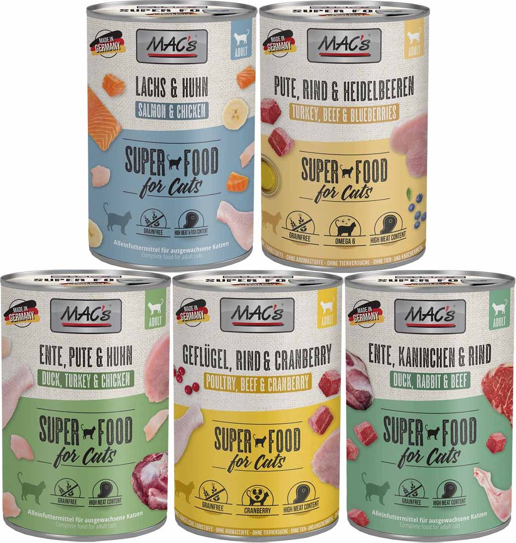 MAC's Cat Fleischmenü 60x400g Mixpaket 2