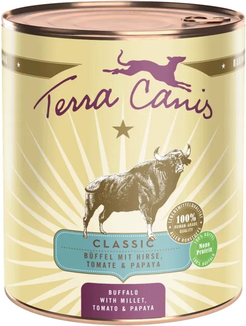 Terra Canis CLASSIC - Büffel mit Hirse, Tomate & Papaya 12x800g