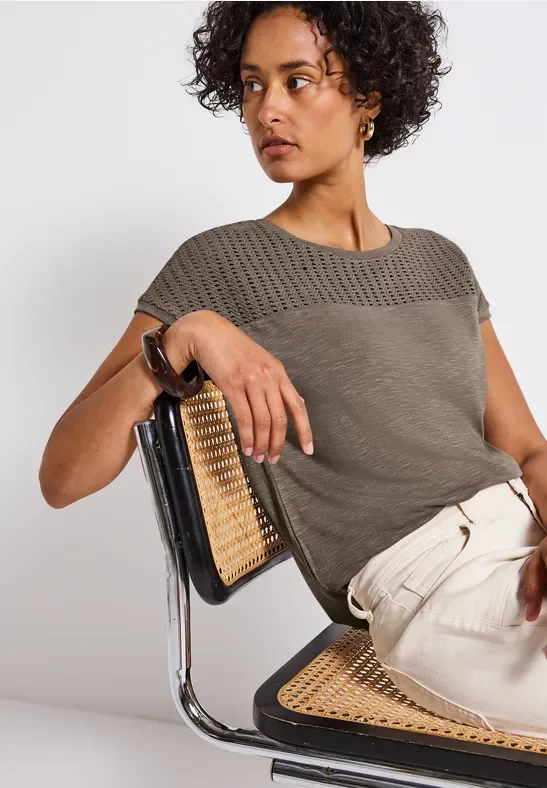 Shirt mit Spitzendetails