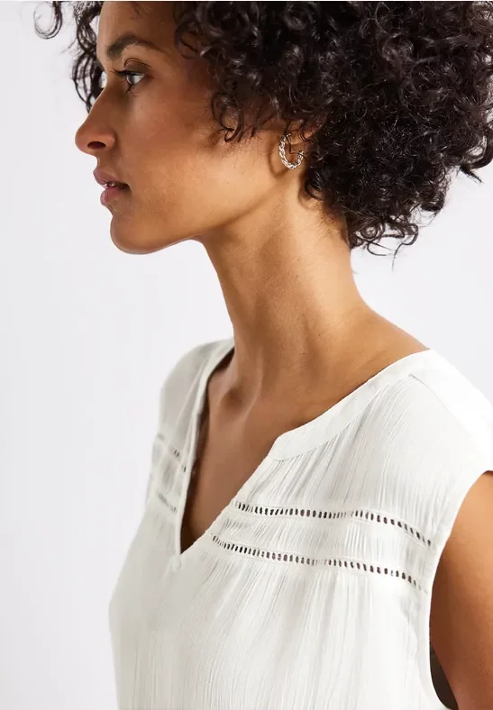 Crinkle Blusentop mit Tape