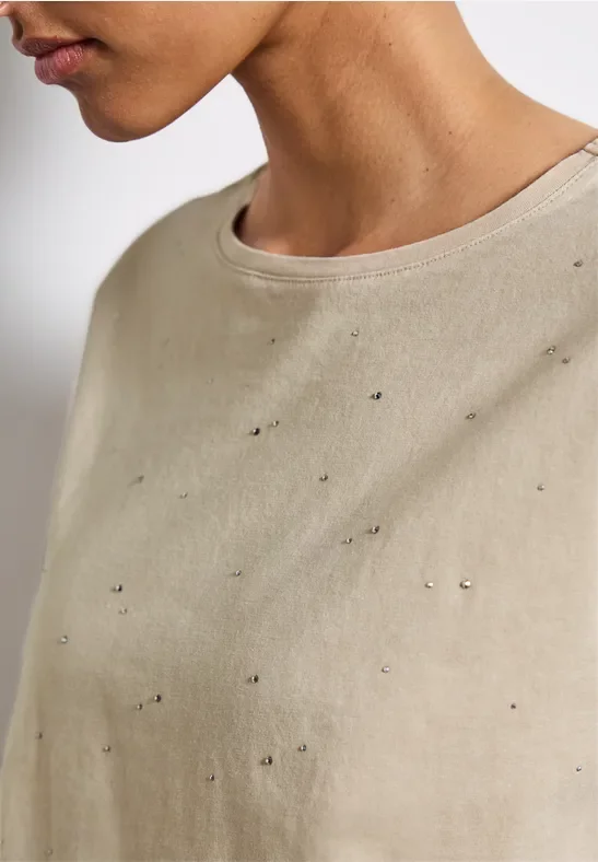 T-Shirt mit Dekosteinen