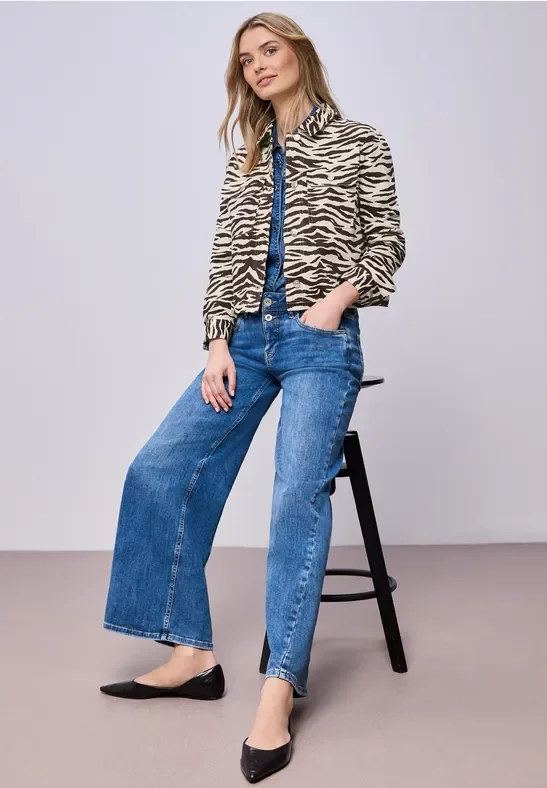 Overshirt mit Zebra-Print