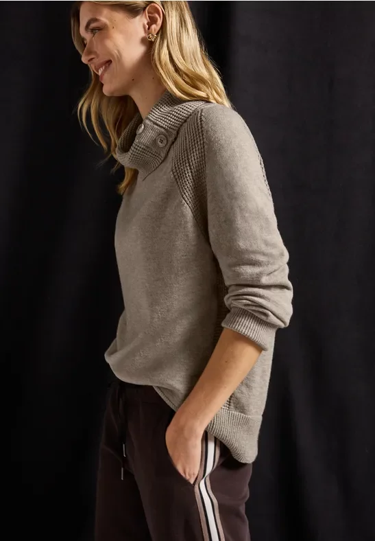 Street One Pullover mit Stehkragen