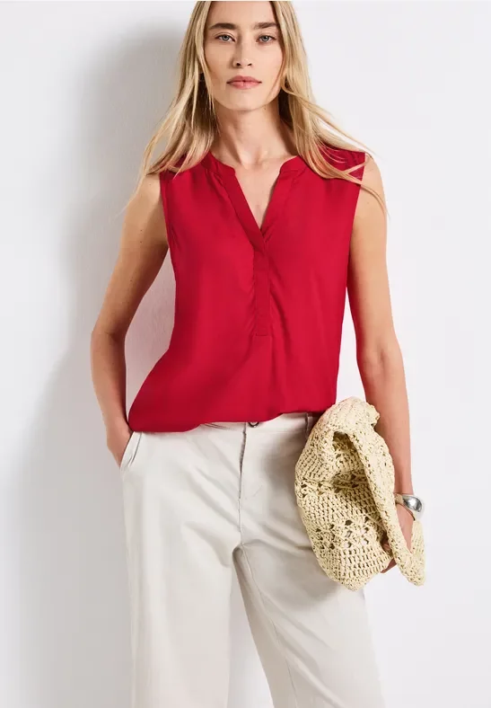 Blusentop in Unifarbe