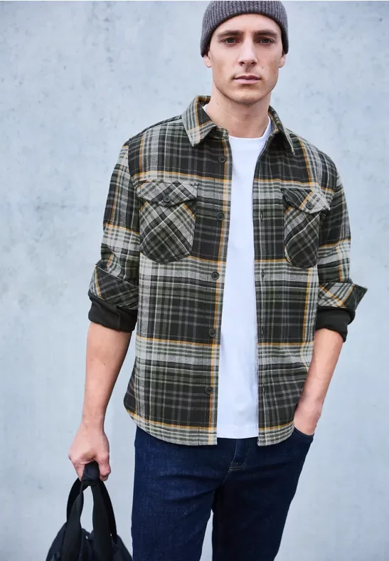 Overshirt mit Fleece-Futter