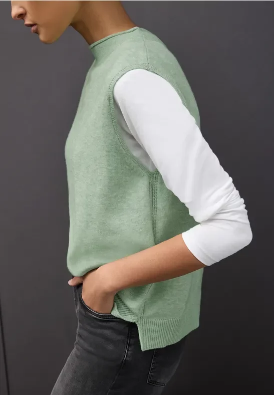 Ärmelloser Pullover