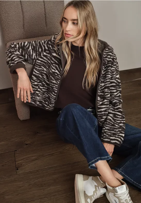 Teddy Jacke mit Kapuze