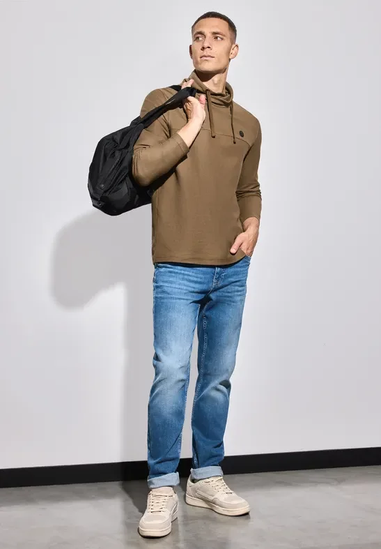 Funnelneck Strukturshirt