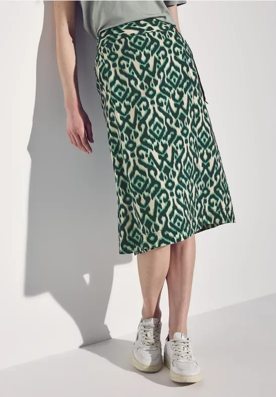 Gemusterter Wickelrock