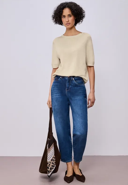 Kurzarm Pullover mit Rundhals