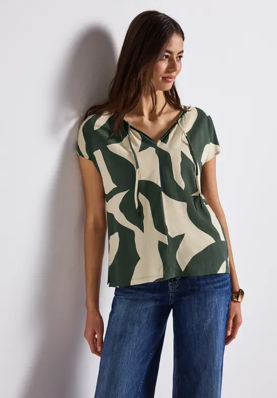 Tunika-Shirt mit Print
