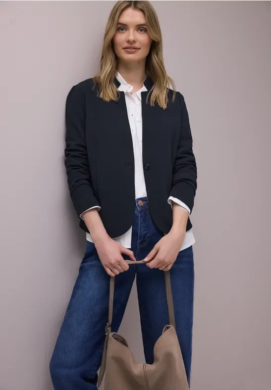 Jersey Blazer mit Struktur