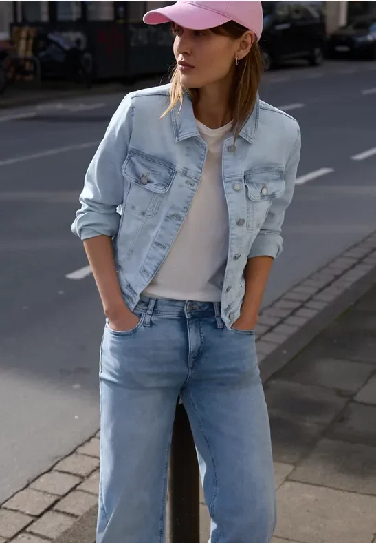 Street One Jeansjacke mit Brusttaschen und Knöpfen