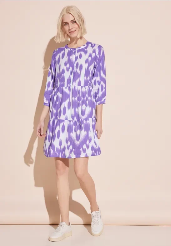 Leinen Kleid mit Print