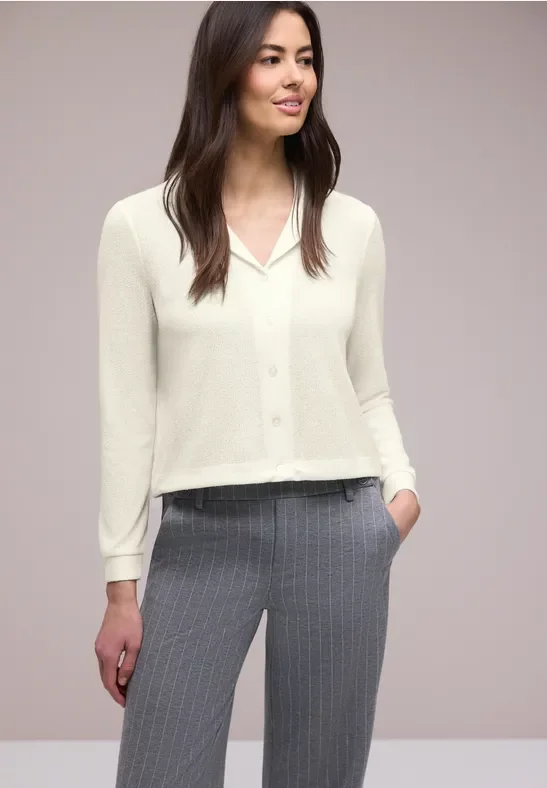 Langarm Jacke mit V-Neck