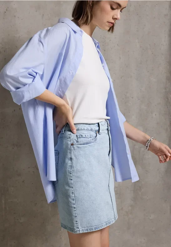 Jeansrock im Bleached-Look