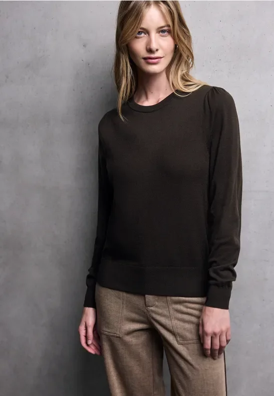 Pullover mit Puff-Ärmeln