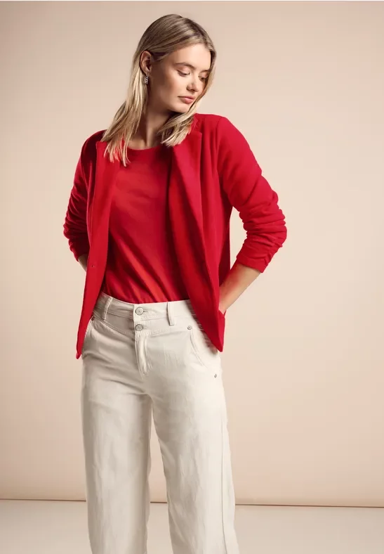 Basic Blazer mit Raffungen