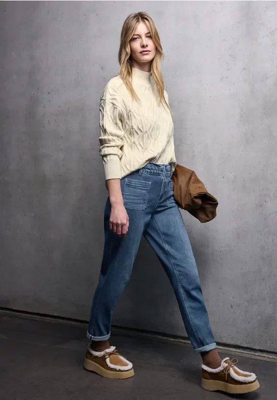 Paperbag Jeans im Loose Fit