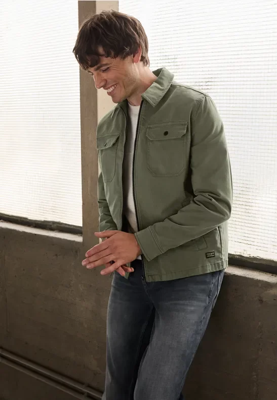 Overshirt im Washed-Look