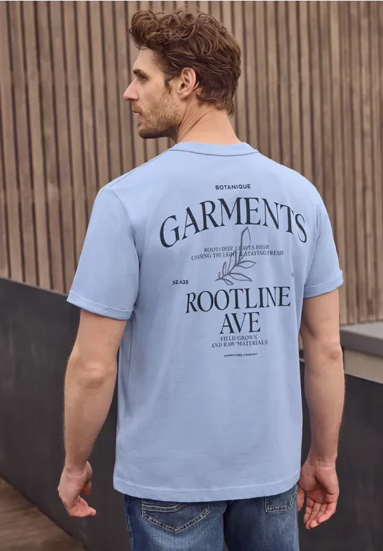 Street One T-Shirt mit Rundhals und Backprint