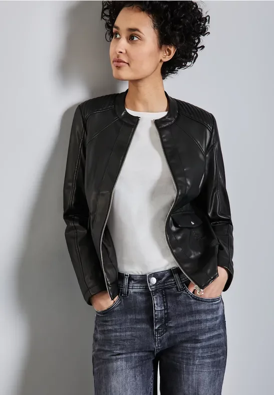 Leder-Look Jacke