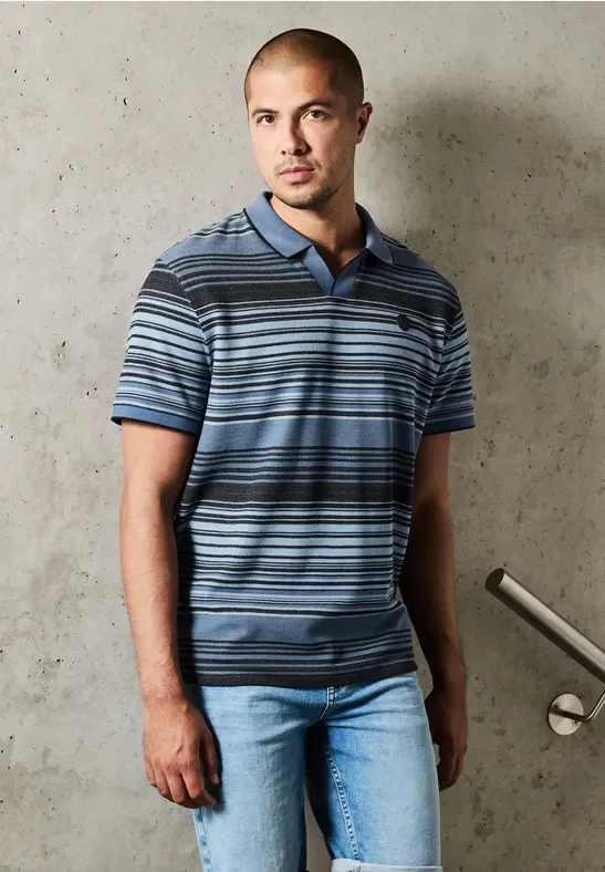 Strickstruktur Poloshirt