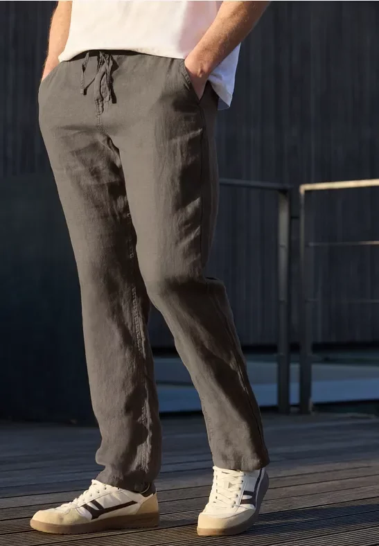 Straight Leg Chino aus Leinen