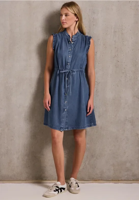 Jeanskleid mit Rüschen