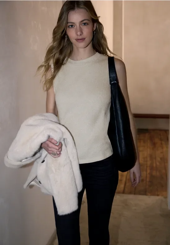 Glitzerndes Strick-Look Top