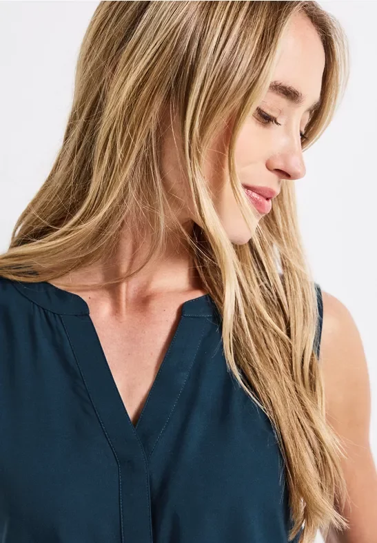 Blusentop in Unifarbe