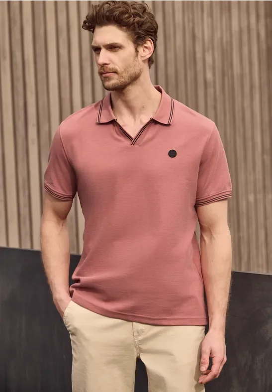 Street One Kurzarm Poloshirt mit Struktur