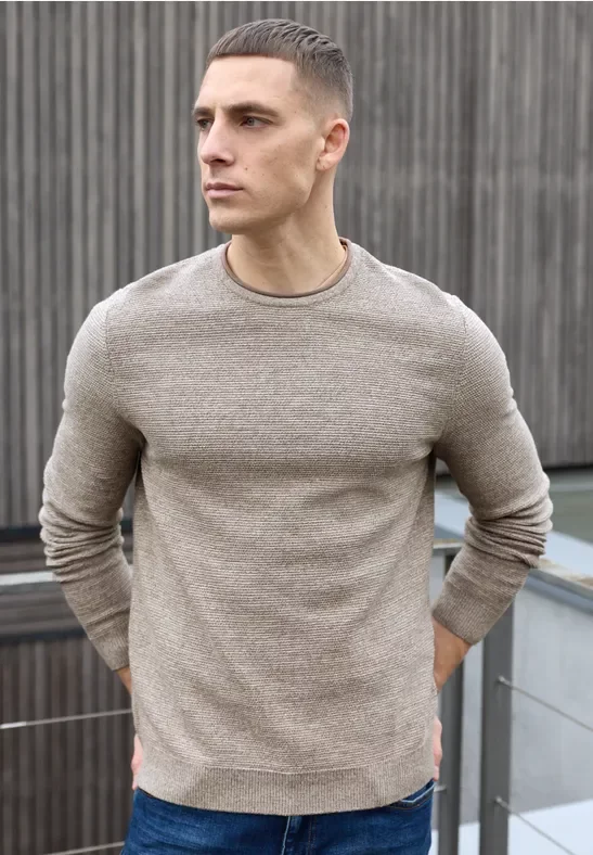Crewneck Strukturpullover