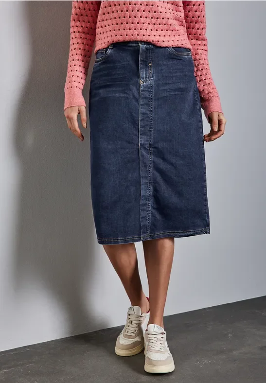 Midi Jeansrock