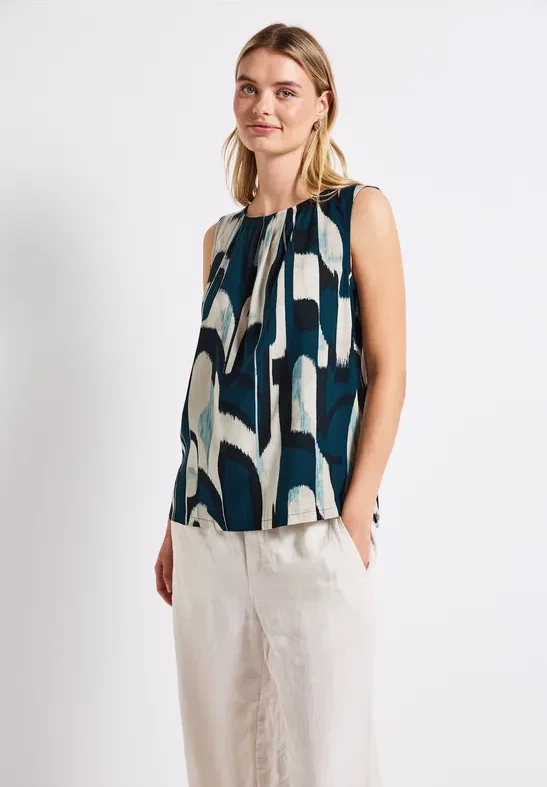 Blusentop mit Ikat Print