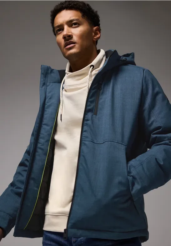 Jacke mit abnehmbarer Kapuze