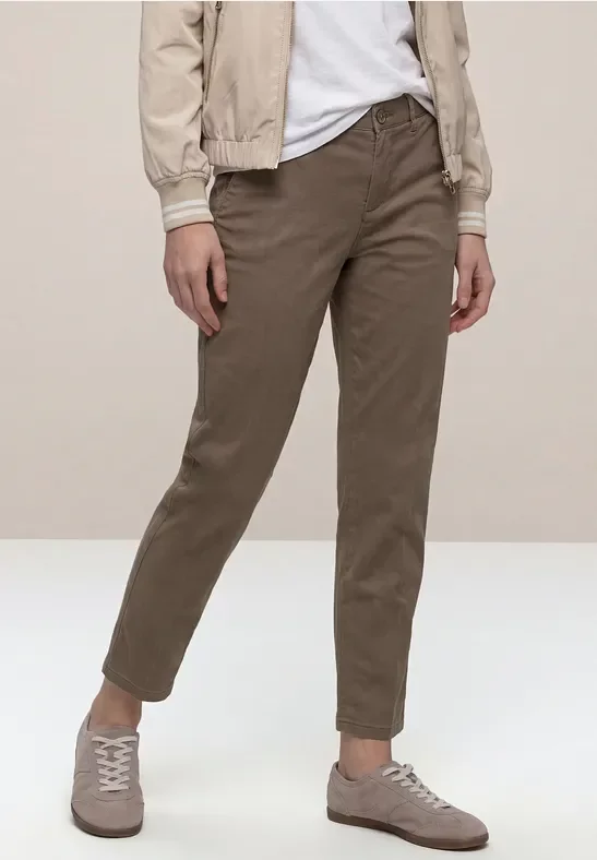 Street One Slim Leg Chino aus Lyocellmix