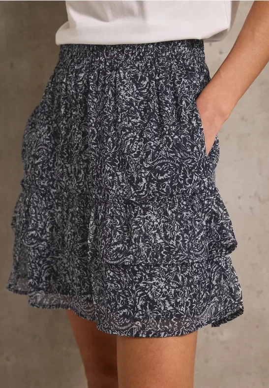 Chiffon-Rock mit Volants