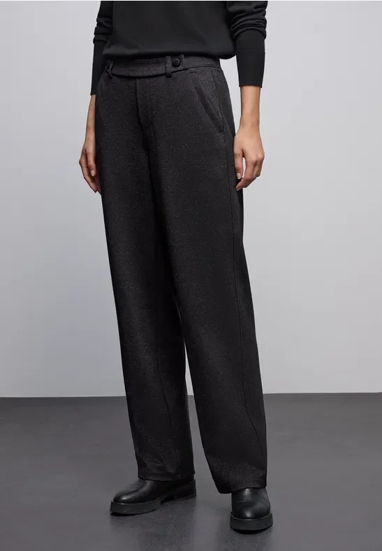 Glitzernde Straight Leg Hose
