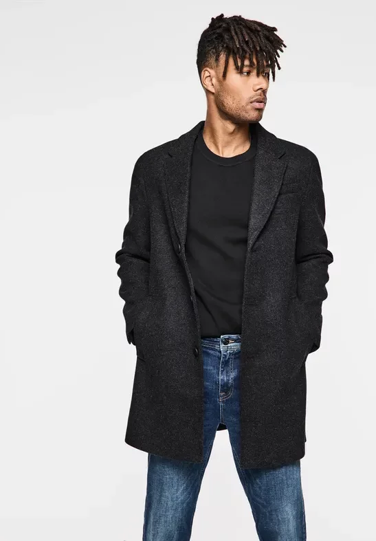 Mantel in Woll-Optik