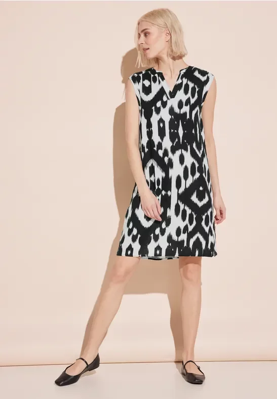Ärmelloses Kleid mit Print