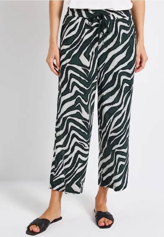 Zebra Wide Leg Hose