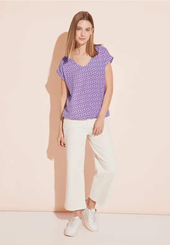 Bluse mit V-Ausschnitt